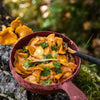 Mushroom Ravioli in creamy Chanterelle and Pesto Sauce